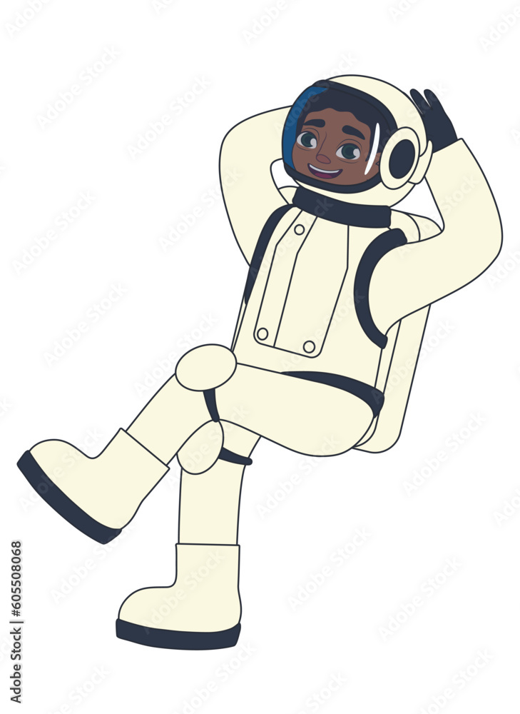 Astronaut in space suit on white background Astronaut in space suit on white background