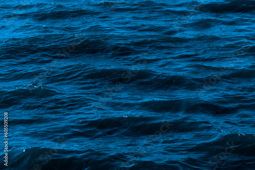 blue ocean ripple wave with sun reflection