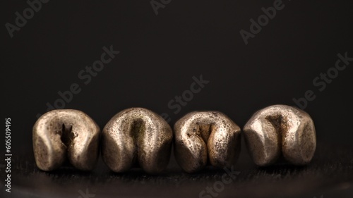 antique Thailand money coin on dark background