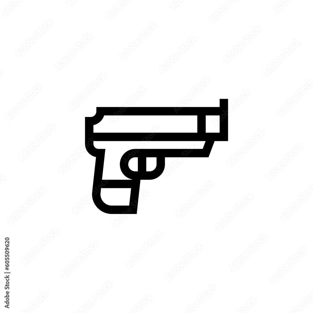 gun icon with black color