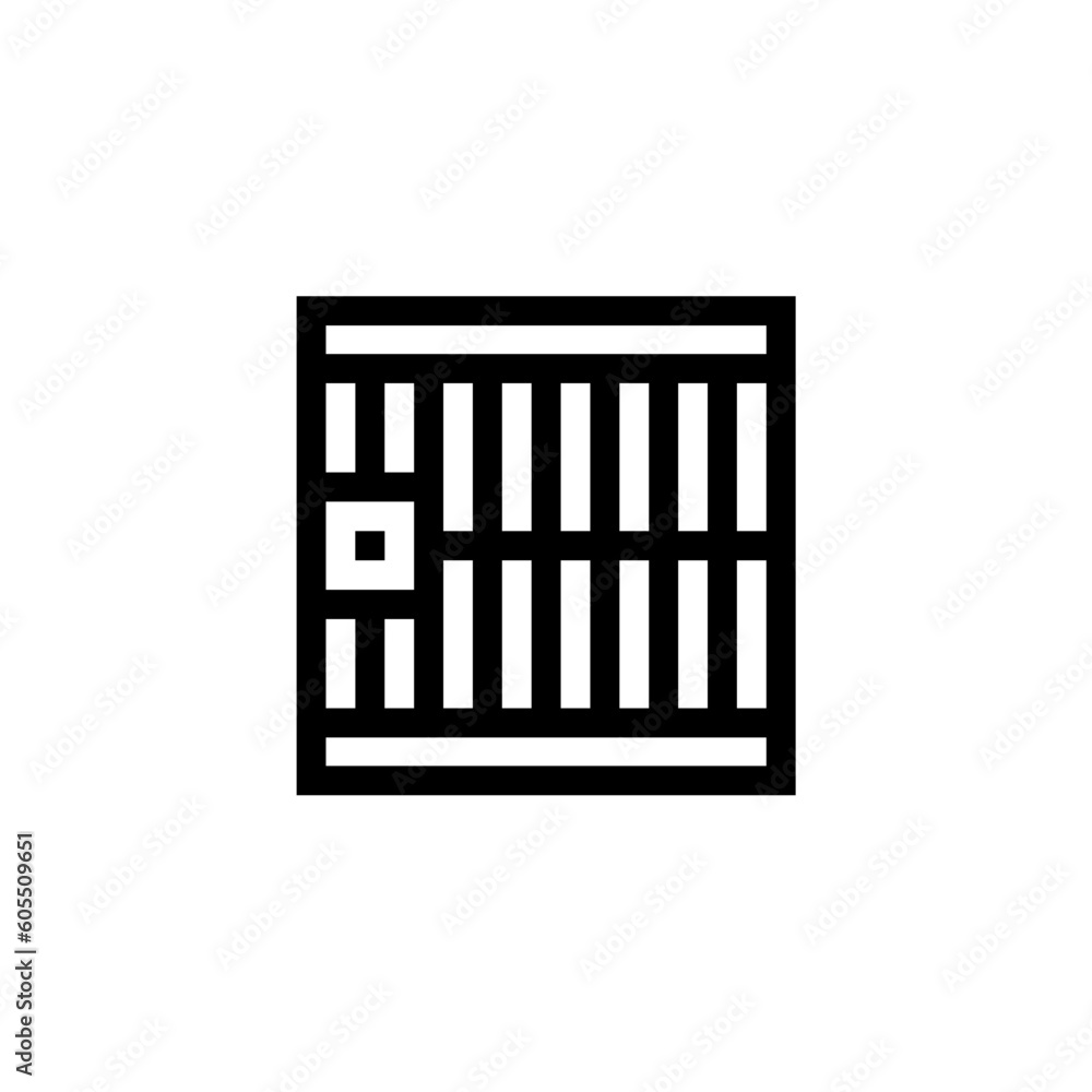 prison icon with black color prison icon with black color