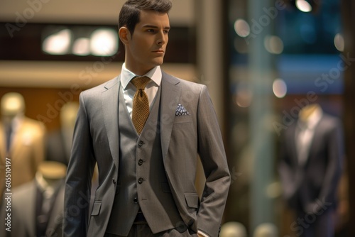 Men s fashion in a men s wear store in a close-up shot, macro shot -  made with Generative AI tools