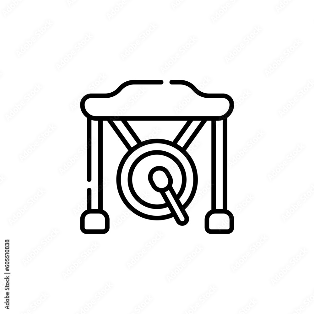 big gong icon with black color big gong icon with black color