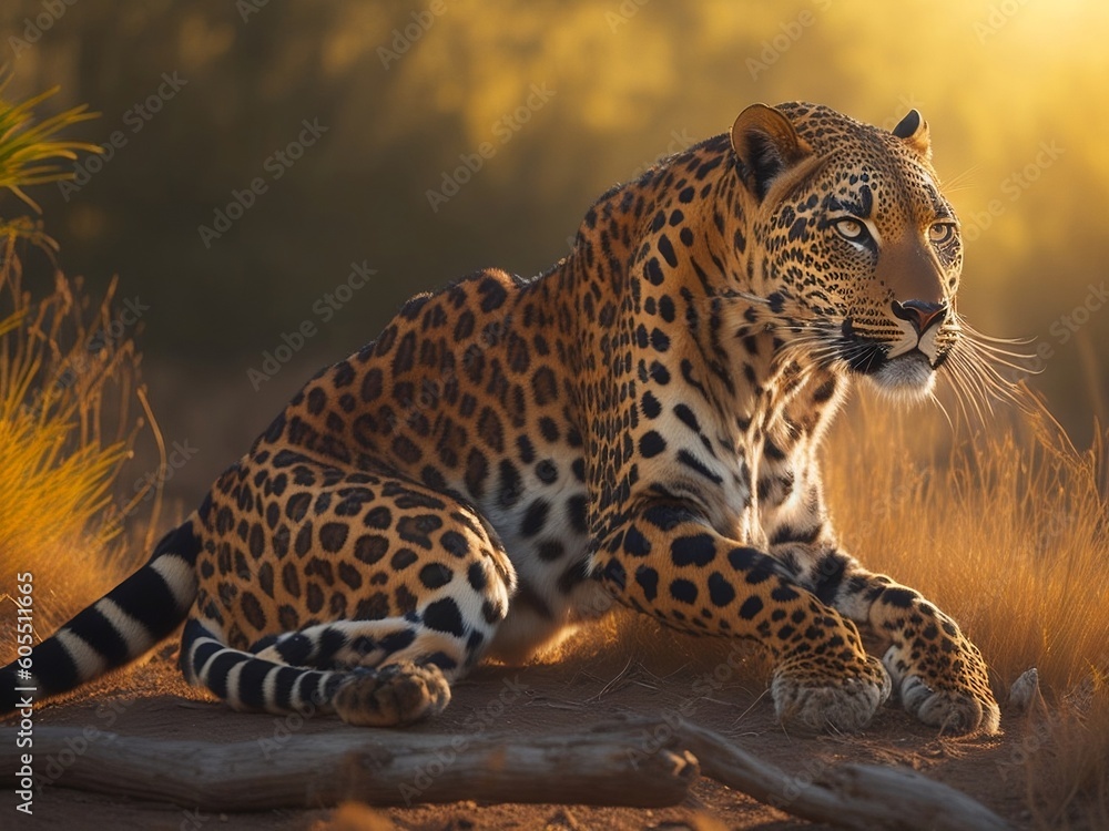 Fototapeta premium leopard in the tree