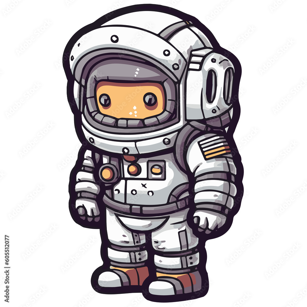 Cartoon astronaut illustration Cartoon astronaut illustration