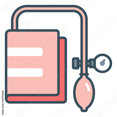 Sphygmomanometer blood pressure meter icon