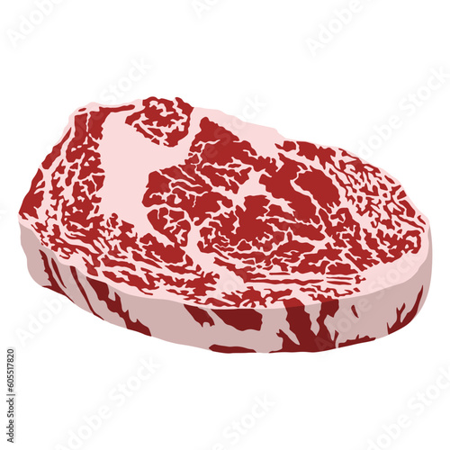 beef steak, beef steak Slice, Slice,  steak, piece of meat, fresh meat, pork chops, vector illustration in flat style, food, meal, cuisine, graphic design