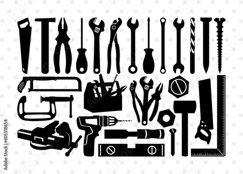 Tools SVG, Tools Silhouette, Wrench Svg, Hammer Svg, Mechanic Tools Svg, Hand Tool Svg, Toolbox Svg, Buildings Tools, Work Tools, Tools Bundle,