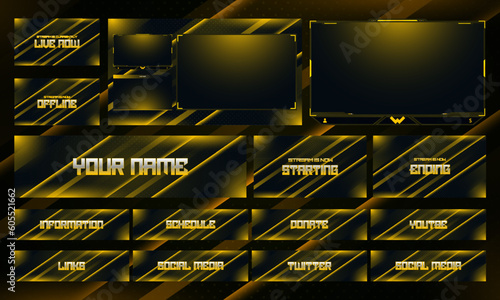 Twitch Overlay Live Stream template set