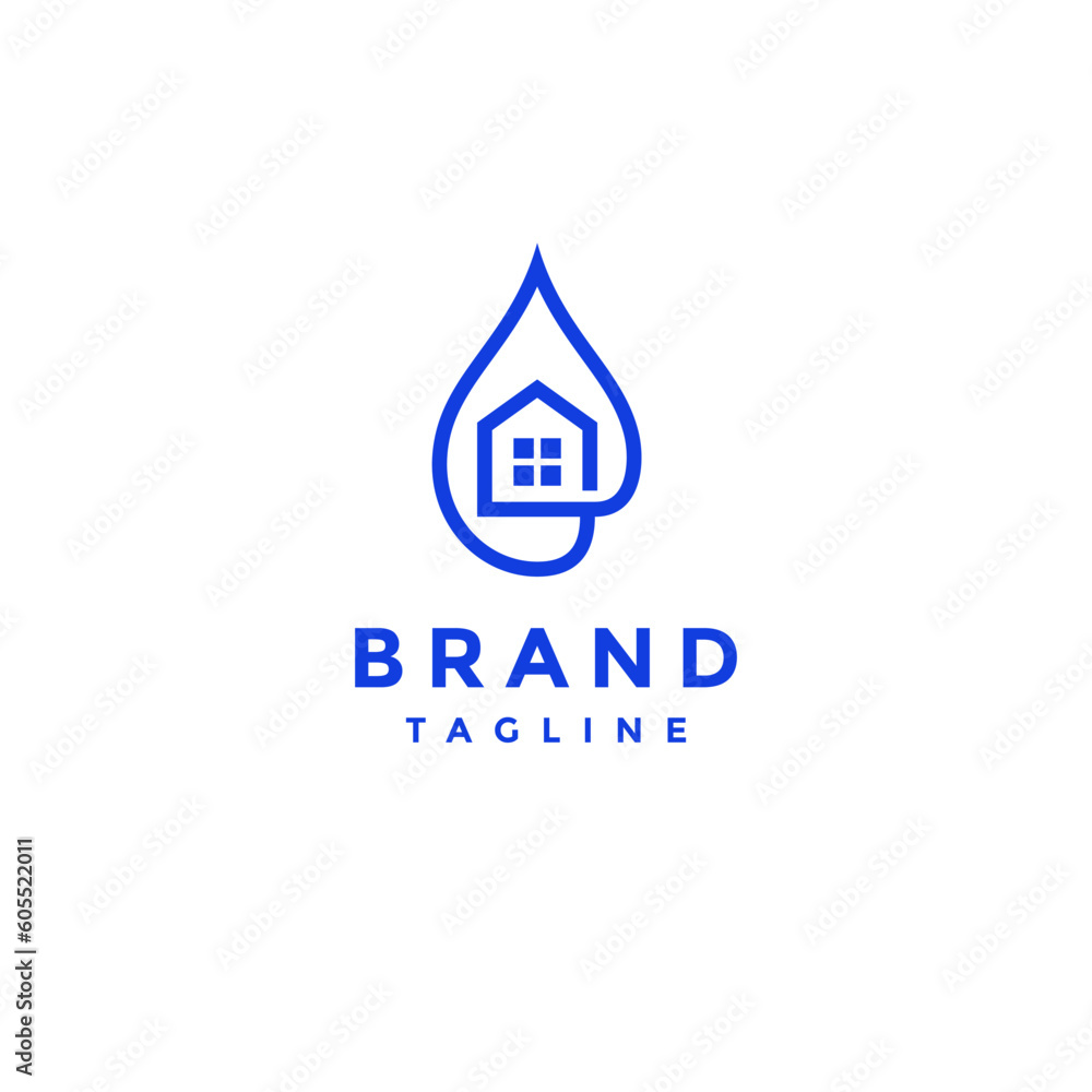 Simple Home Icon Inside Water Symbol Logo Design. Water Drop Symbol With House Icon Logo Design Inside. Simple Home Icon Inside Water Symbol Logo Design. Water Drop Symbol With House Icon Logo Design Inside.