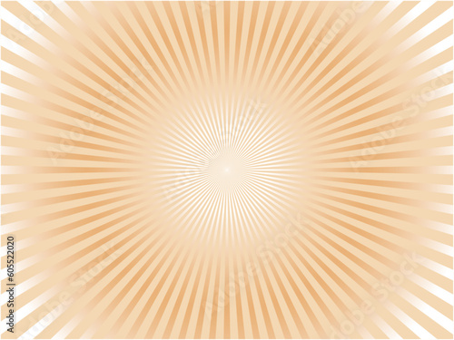 強烈に発光するイメージの集中線背景_オレンジ
