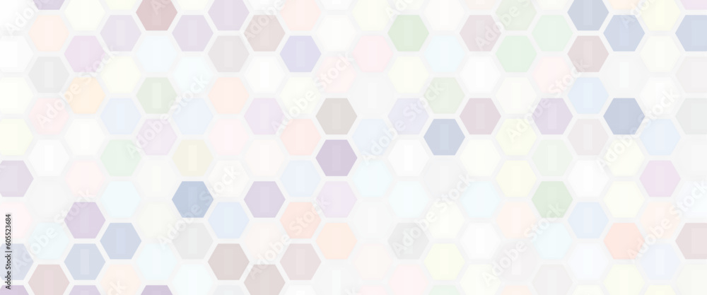 Hexagon abstract geometric shape background. Futuristic honeycomb mosaic pattern. Use for cover template, poster, banner web, flyer, print ad. Vector illustration Hexagon abstract geometric shape background. Futuristic honeycomb mosaic pattern. Use for cover template, poster, banner web, flyer, print ad. Vector illustration