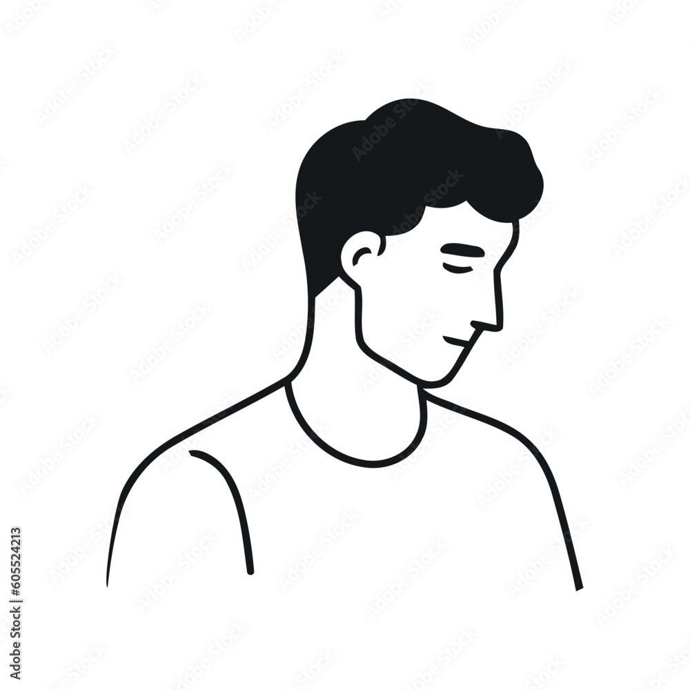 young man in black and white style young man in black and white style