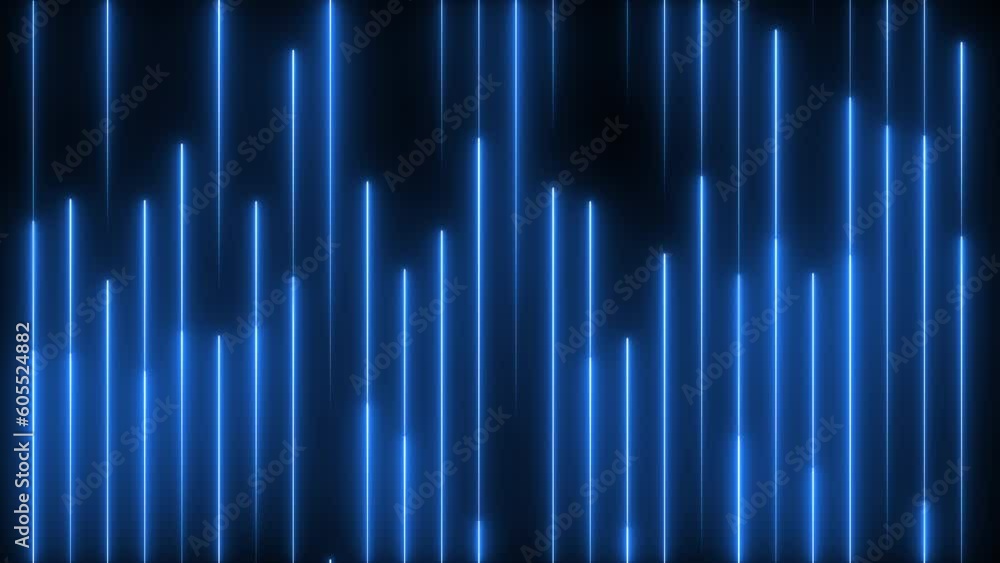 Abstract futuristic background with neon blue laser lines moving up. Seamless looping animation Abstract futuristic background with neon blue laser lines moving up. Seamless looping animation