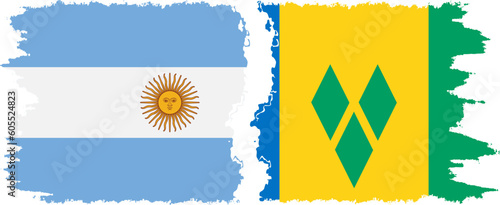 Saint Vincent and the Grenadines and Argentina grunge flags connection