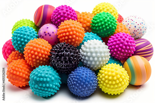 Sensory balls for kids - colorful, textured multi-ball set to enhance cognitive and physical skills, generative AI photo