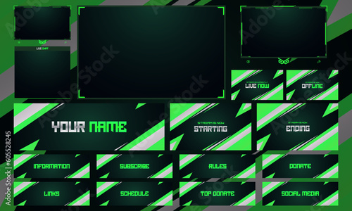 Twitch Overlay Live Stream template set