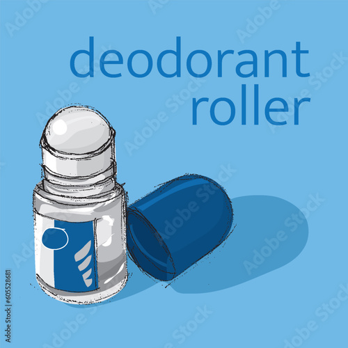 deodorant roller drawing sketch pencil style