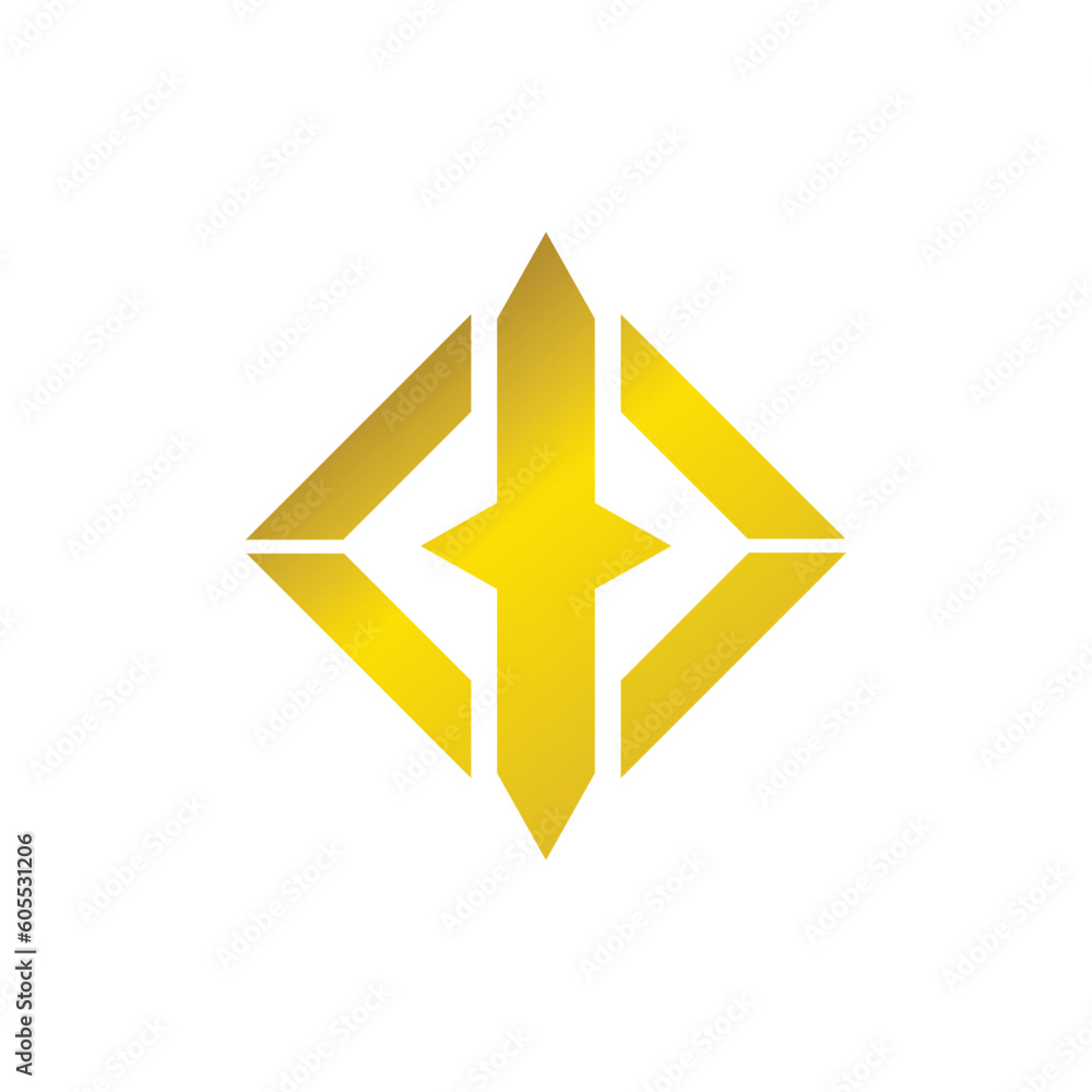 luxury gold symmetrical shape logo vector illustration template design luxury gold symmetrical shape logo vector illustration template design