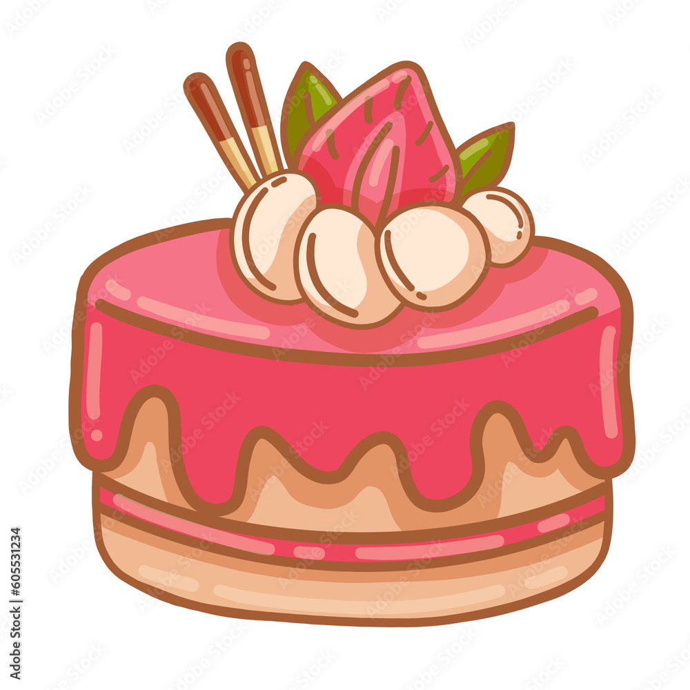 Bakery and dessert represented by delicious cake icon. Isolated and colorfull Bakery and dessert represented by delicious cake icon. Isolated and colorfull