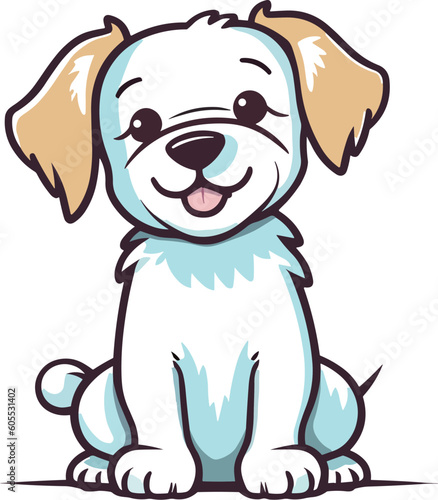 Puppy vector illustration.