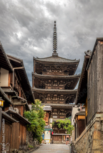 Yasaka Pagoda, also known as Yasaka Tower and Yasaka-no-to, is a Buddhist pagoda located in Kyoto, Japan. © WilyFH