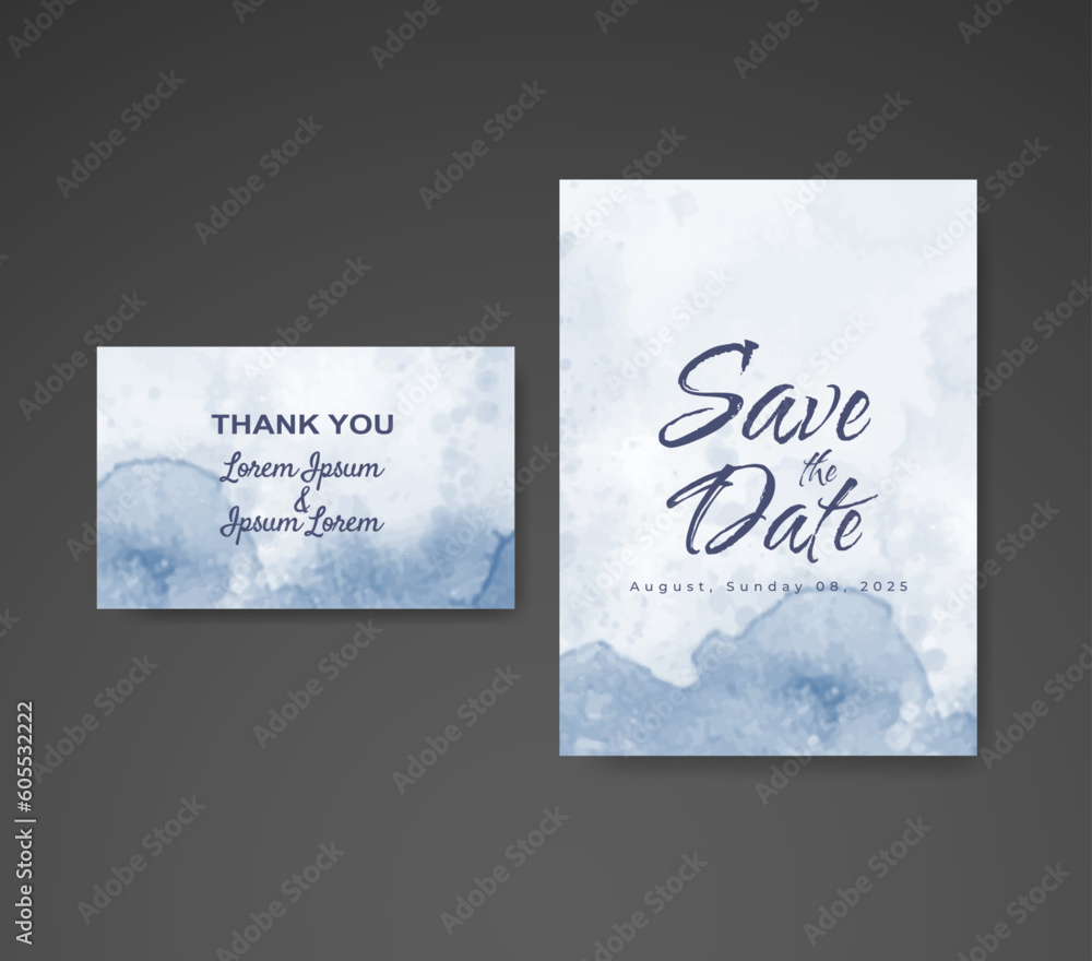 Wedding invitation with abstract watercolor background Wedding invitation with abstract watercolor background