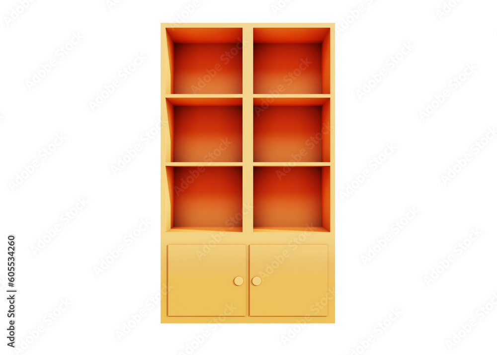 3d wooden cupboard icon isolated object 3d wooden cupboard icon isolated object