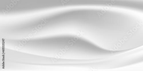 Abstract Background Smooth White Gradient Mesh Wave Design. Soft Background Template Vector