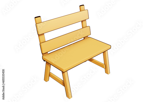 3d wooden table icon isolated object