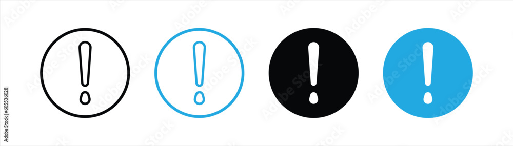 exclamation mark icon set. warning icon sign symbol collections, vector illustration exclamation mark icon set. warning icon sign symbol collections, vector illustration