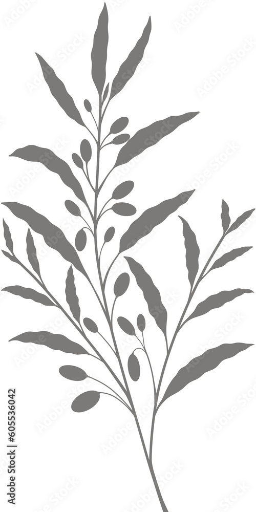 Naklejka premium branch with leaves