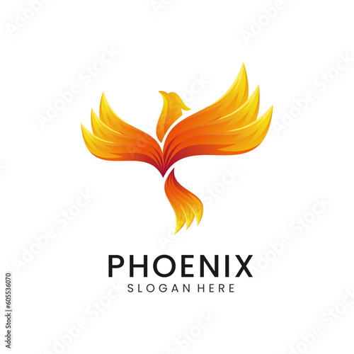 Phoenix Gradient Logo Design Template 2