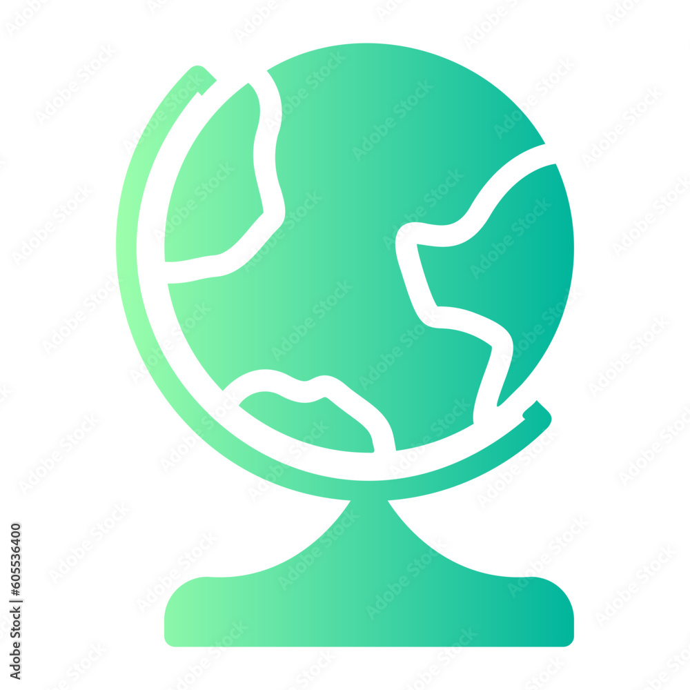 earth globe gradient icon