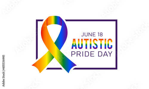 Vector illustration of autistic pride day on 18th june. Autistic pride day design element isolated on a white background.