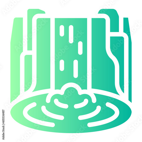 waterfall gradient icon