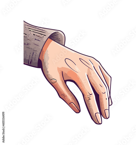 Businessman hand contract, gesturing