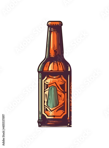 beer bottle drink isolated icon