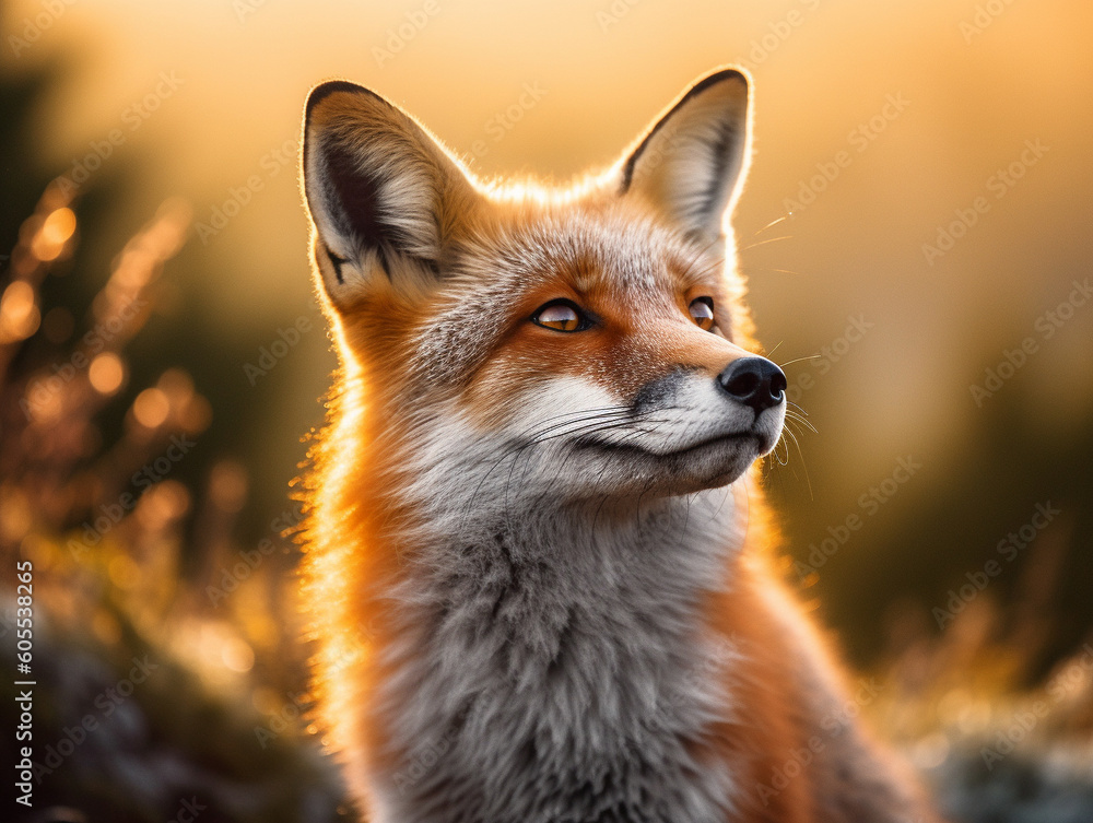 A Fox in Nature with a Shallow Depth of Field | Generative AI