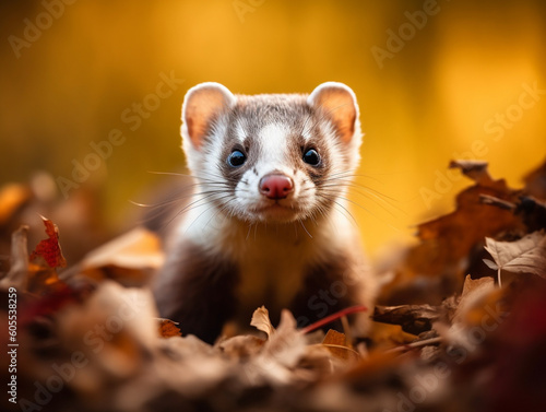 A Ferret in Nature with a Shallow Depth of Field | Generative AI