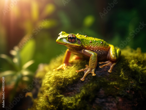 A Frog in Nature with a Shallow Depth of Field | Generative AI