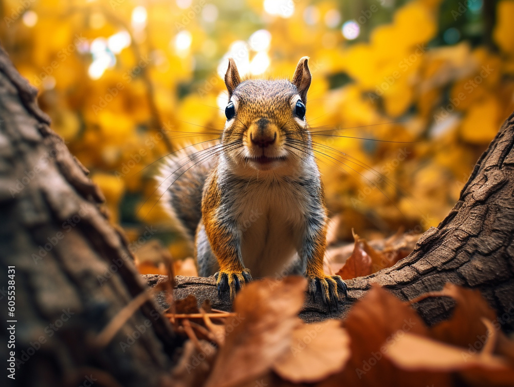 A Squirrel in Nature with a Shallow Depth of Field | Generative AI A Squirrel in Nature with a Shallow Depth of Field | Generative AI