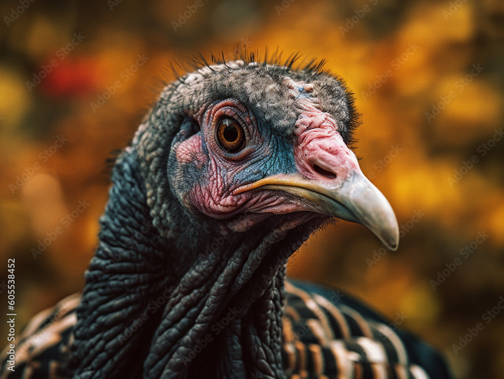 A Turkey in Nature with a Shallow Depth of Field | Generative AI