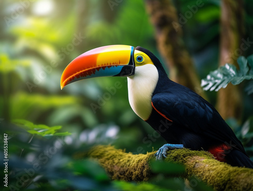 A Toucan in Nature with a Shallow Depth of Field   Generative AI © Nathan Hutchcraft