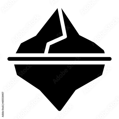 iceberg glyph icon