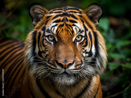 A Tiger in Nature with a Shallow Depth of Field | Generative AI