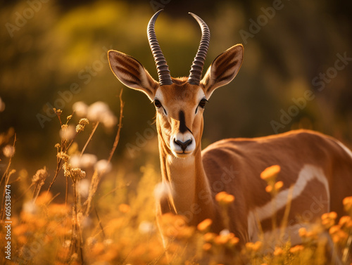 An Antelope in Nature with a Shallow Depth of Field | Generative AI