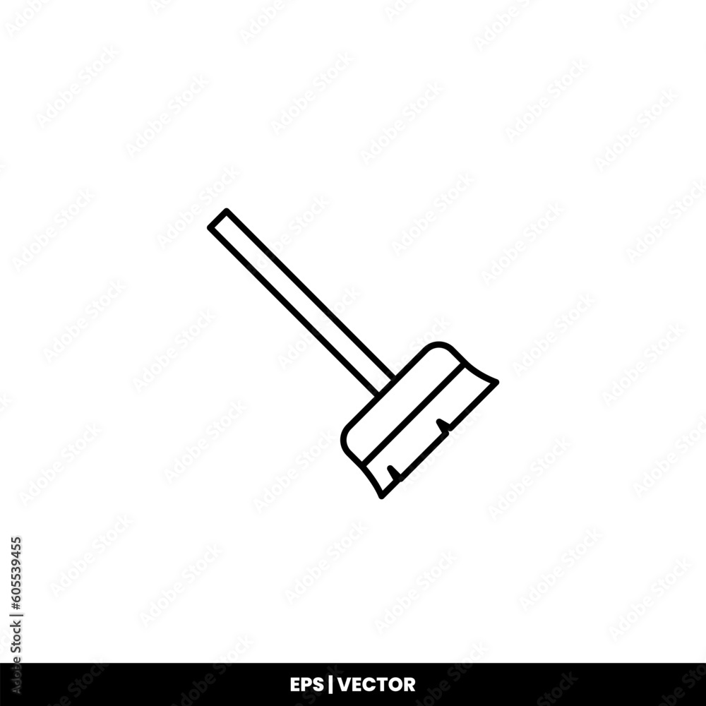 Broom icon vector illustration logo template for many purpose. Isolated on white background. Broom icon vector illustration logo template for many purpose. Isolated on white background.