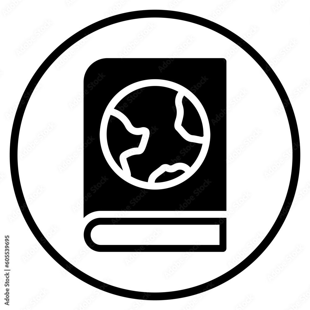 Fototapeta premium book glyph icon