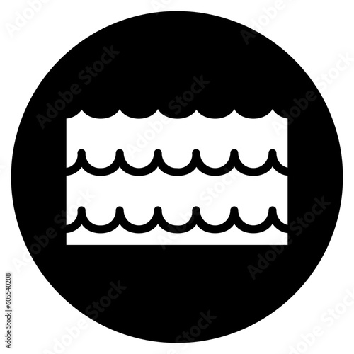 sea glyph icon
